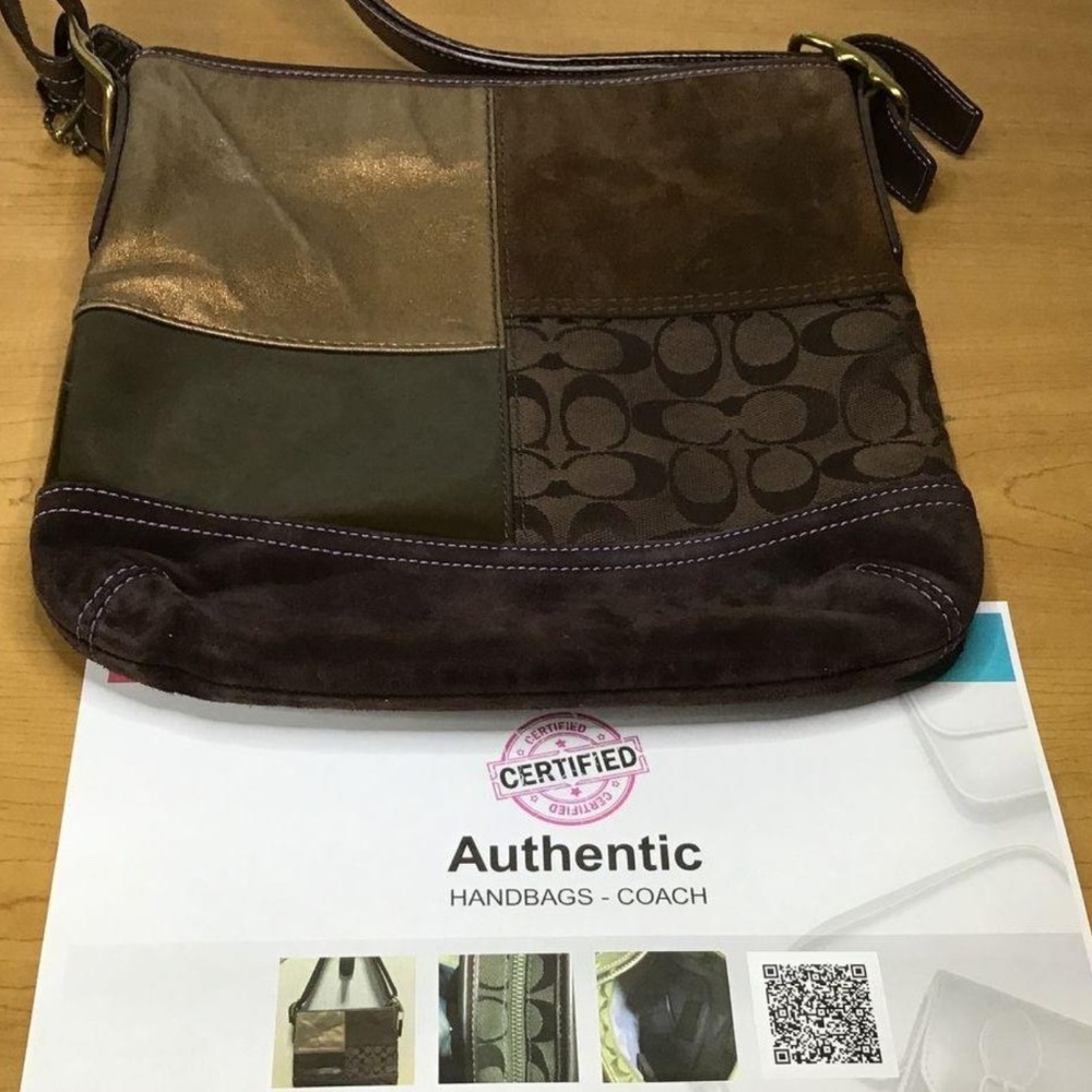 Coach Patchwork Leather Purse Handbag Euc Multico… - image 1